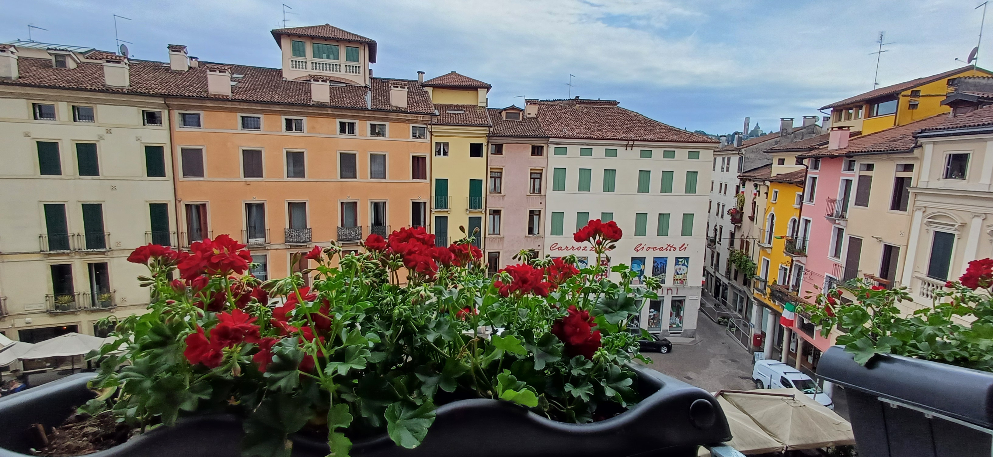 Foto fiori vista verso Piazza Biade